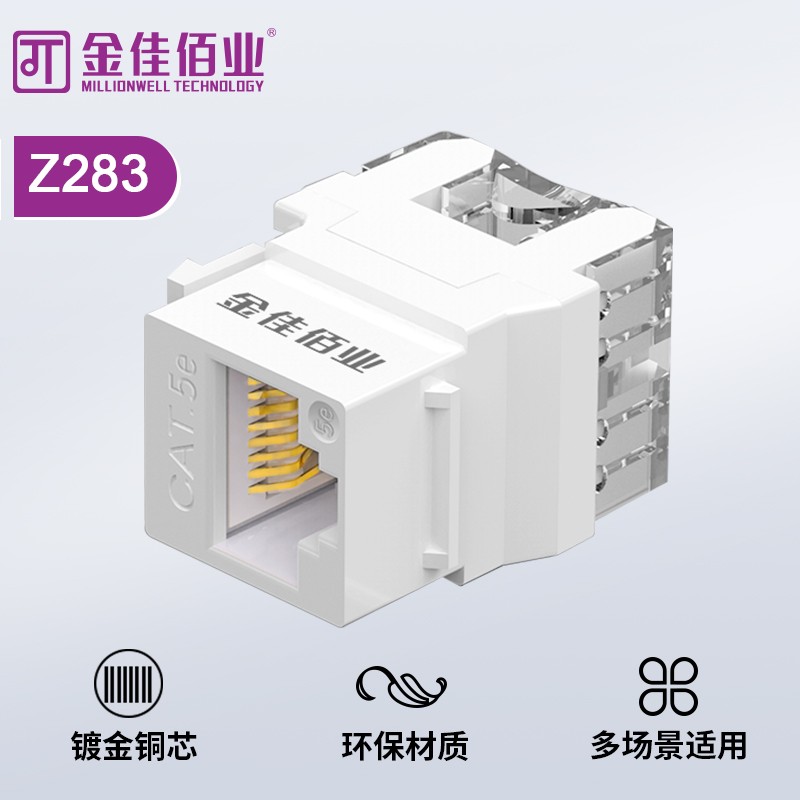 金佳佰業(yè) 超五類(lèi)非屏蔽 打線網(wǎng)絡(luò)模塊 Z283